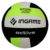 Купить мяч волейбольный ingame active черно-бело-зеленый ivb-101 по низким ценам в интернет-магазине tovarysam.ru  в Самаре.