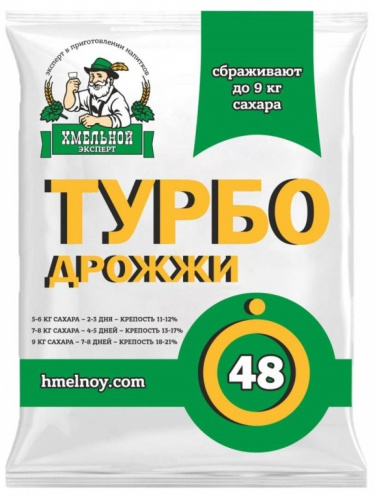 Купить дрожжи «хмельной эксперт» турбо 48 130 гр. по низким ценам в интернет-магазине tovarysam.ru  в Самаре.