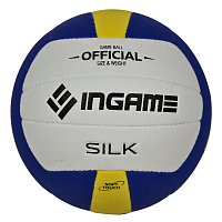 Купить мяч волейбольный ingame silk ing-225, бело-сине-желтый по низким ценам в интернет-магазине tovarysam.ru  в Самаре.