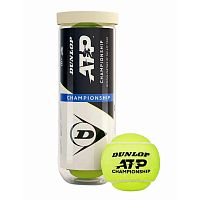 Купить мяч теннисный dunlop atp championship 3b, 601626, уп.3ш, одобр. itf, нат.резина,фетр. по низким ценам в интернет-магазине tovarysam.ru  в Самаре.